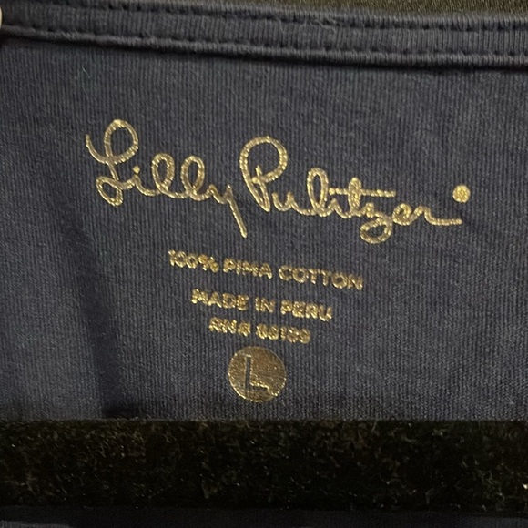 Lilly Pulitzer Marina Shift Dress in True Navy womens size L - Picture 3 of 6